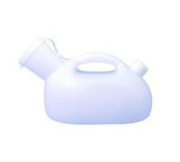 BTWYU Bouteille d'urine,Urinoir pour Hommes Urinoirs for Hommes, Anti-fuites, for Personnes âgées, pichet de Chevet Durable, Grande capacité, Portable, avec évacuation indépendante(White)
