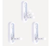 BTWYU Crochets muraux Lot de 3 crochets muraux pliables en alliage de zinc, crochets rétractables avec vis(White,Round)