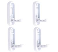 BTWYU Crochets muraux Lot de 4 crochets muraux pliables et dissimulés, en alliage de zinc, for suspendre des robes(White,Round)