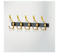 BTWYU Crochets muraux Porte-manteau mural robuste en acier inoxydable avec crochet en métal(5hooks)