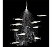 BTWYU Filet de pêche,Matériel de pêche Filet de pêche à Ressort en cuivre, Maille d'hameçon de pêche en Cage, matériel de pêche à l'appât et à l'hameçon, matériaux(Mesh 12)