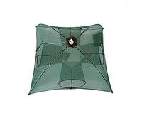 BTWYU Filet de pêche,Matériel de pêche Filet de pêche Automatique 4 à 20 Trous, piège à Poissons Pliable en Nylon for Poissons, crevettes, ménés, crabes, Maille moulée, matériaux(4 Sides 4 Holes)