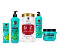 BTX Capillaire Onix Professionnel & Pack Routine Capillaire Keragold - Shampoing 500 ml, Masque Revitalisant 500 ml, Crème de Soin 200 ml, Sérum 100 ml - Kératine Végétale, Aloe & Banana