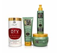 BTX Capillaire Onix Professionnel + Shampoing Sans Sulfates 250ml + Masque Nourrissant 500ml + Soin Keragold Offert - Réparation Cheveux Abîmés, Brillance, Discipline & Douceur (ONIX+ pack AC)