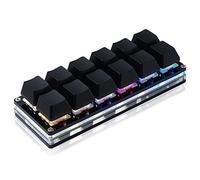 BTXETUEL Clavier de jeu mécanique à 12 touches à une main USB-C filaire OSU Clavier programmable et remplaçable à chaud.
