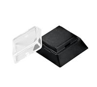 BTXETUEL Lot de 12 touches double couche instantanément personnalisées avec capuchon transparent pour autocollants amovibles ou chutes de papier compatibles avec les commutateurs Cherry MX (12 pièces,