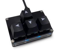 BTXETUEL Mini clavier WASD à 4 touches, touches fléchées, clavier de jeu mécanique à une main, programmable, USB-C personnalisé, pour le travail ou les jeux (noir, touches fléchées 1)