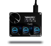 BTXETUEL SayoDevice O3C Clavier OSU, interrupteurs linéaires magnétiques, copie, collage, raccourcis, écran, hotswap (noir)