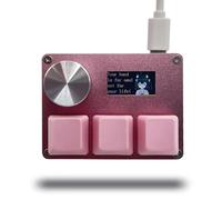 BTXETUEL SayoDevice O3C OSU Clavier à déclenchement rapide avec interrupteur Hall, interrupteur linéaire magnétique, bouton et écran, insertion de copie, Shotcut, macro Hotswap Mini Rose