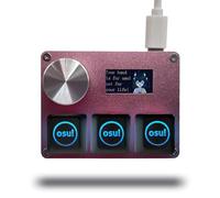 BTXETUEL SayoDevice O3C OSU Clavier à déclenchement rapide, commutateurs linéaires magnétiques, avec bouton et écran, copier-coller Shotcut, Macro Hotswap Mini