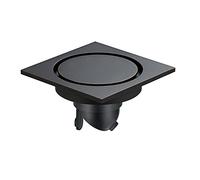 BTYKUYOO Drain de Douche, Drain de Sol de Douche Carré en Laiton avec Couvercle de Grille Amovible for Carreaux, Anti-Odeur, Filtres à Cheveux, 1010Cm, Bronze Noir, B(Black Bronze,A)