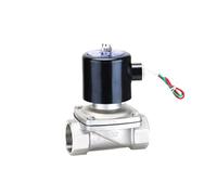 BTYKUYOO Électrovanne électrique Eau Air N/C 2 Voies 1/4 "AC 220V 2W025-08 Corps en Acier Inoxydable DC12V 24V AC110V 220V vanne d'eau(24V DC)