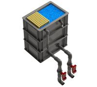 BTYQKZVPM Boîte de Filtration pour Aquarium et Bassin, Filtre d'aquarium à 2/3/4 Niveaux for Aquarium et Bassin, Rouge, Plusieurs Tailles(11.81x7.87x13.39in/30x20x34CM)