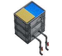 BTYQKZVPM Boîte de Filtration pour Aquarium et Bassin, Filtre d'aquarium à 2/3/4 Niveaux for Aquarium et Bassin, Rouge, Plusieurs Tailles(15.75x11.81x19.69in/40x30x50CM)