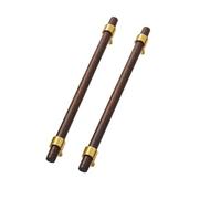 BTYQKZVPM Boutons d'armoire/placard en bois, Paquet de 2 poignées d'armoire en bois et laiton(Length 180mm)