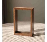 BTYQKZVPM Cadre Photo pour la Maison et la décoration Murale Cadre en Bois for Carte Postale avec Double vitrage, Format A4, Motif Flottant(Light Brown,Square 4 inches)