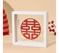 BTYQKZVPM Cadre Photo pour la Maison et la décoration Murale Cadre Photo Flottant en Bois A4 Double Face avec Double vitrage(White,8 inches)