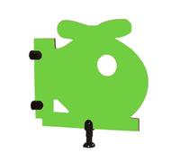 BTYQKZVPM Cloison pour écran d'urinoir Toilettes, Cloison de séparation for urinoir 70 x 70 cm, Multicolore, Fixation Murale, Motif Dessin animé, Lot de 1, 2 ou 3(Green,1Pcs)
