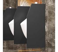 BTYQKZVPM Cloison pour écran d'urinoir Toilettes， Séparation de Toilettes Murale for urinoir avec Coins en Acier Inoxydable(Black3pcs)