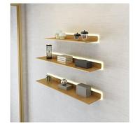 BTYQKZVPM Étagères flottantes murales, Étagères murales en métal électroluminescentes, présentoir créatif en métal(Gold,100x20x6cm)