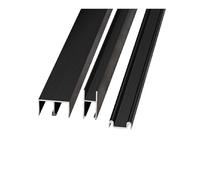 BTYQKZVPM Glissière Double pour vitrine, Rails de Porte coulissante en Alliage d'aluminium for Panneaux 8 mm d'épaisseur, Multicolores et Tailles Multiples(Black,39in)