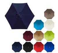 BTYQKZVPM Parasol de Jardin, Auvent de Remplacement for Parasol terrasse 6/8 Baleines 2-3,5 m(Navy Blue,3.5m/6ribs)