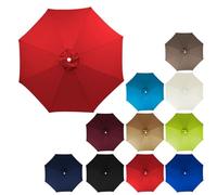 BTYQKZVPM Parasol de Jardin, Auvent de Remplacement for Parasol terrasse 6/8 Baleines 2-3,5 m(Red,3.5m/6ribs)