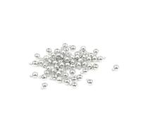 BTYQKZVPM Perles de rocaille Perles artificielles Teintes, Lot de 10 Perles d'espacement en Silicone cuivré for Bijoux, Multicolores, Tailles variées(4.0mm Rhodium-a)