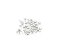 BTYQKZVPM Perles de rocaille Perles artificielles Teintes, Lot de 10 Perles d'espacement en Silicone cuivré for Bijoux, Multicolores, Tailles variées(5mm Rhodium-a)