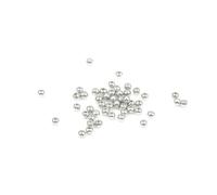 BTYQKZVPM Perles de rocaille Perles artificielles Teintes, Lot de 10 Perles d'espacement en Silicone cuivré for Bijoux, Multicolores, Tailles variées(3.0mm Rhodium)