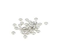 BTYQKZVPM Perles de rocaille Perles artificielles Teintes, Lot de 10 Perles d'espacement en Silicone cuivré for Bijoux, Multicolores, Tailles variées(6x3.0mm Rhodium)