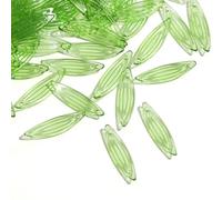 BTYQKZVPM Perles de rocaille Perles artificielles Teintes, Perles acryliques Miniatures en Forme de Feuille d'arbre for la création Bijoux DIY, Multicolores, lot 10 ou 50 pièces(06GN,10PCS)