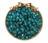 BTYQKZVPM Perles de rocaille Perles artificielles Teintes, Perles d'espacement en Verre craquelé 8 mm Multicolores 50/100 pièces for la création de Bijoux DIY(Lake Blue,50pcs)