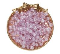 BTYQKZVPM Perles de rocaille Perles artificielles Teintes, Perles d'espacement en Verre craquelé 8 mm Multicolores 50/100 pièces for la création de Bijoux DIY(Purple,100pcs)