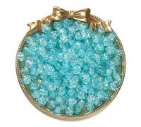 BTYQKZVPM Perles de rocaille Perles artificielles Teintes, Perles d'espacement en Verre craquelé 8 mm Multicolores 50/100 pièces for la création de Bijoux DIY(Blue,100pcs)