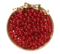 BTYQKZVPM Perles de rocaille Perles artificielles Teintes, Perles d'espacement en Verre craquelé 8 mm Multicolores 50/100 pièces for la création de Bijoux DIY(Red,50pcs)