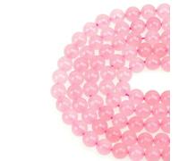 BTYQKZVPM Perles de rocaille Perles artificielles Teintes, Perles Rondes de larvikite Naturelle Multicolores 4 à 10 mm for la création Bijoux(Rose Quartz,6mm (About 63pcs))