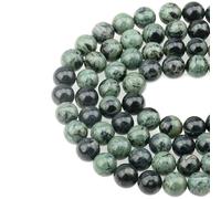 BTYQKZVPM Perles de rocaille Perles artificielles Teintes, Perles Rondes de larvikite Naturelle Multicolores 4 à 10 mm for la création Bijoux(Kambaba Jasper,4.0mm (About 91pcs))