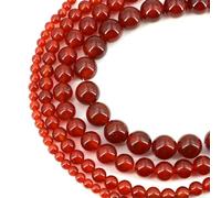 BTYQKZVPM Perles de rocaille Perles artificielles Teintes, Perles Rondes de larvikite Naturelle Multicolores 4 à 10 mm for la création Bijoux(Dark Red Agate,6mm (About 63pcs))