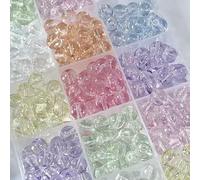 BTYQKZVPM Perles de rocaille Perles artificielles Teintes, Perles Rondes en Cristal de 8 mm, Multicolores, lot 50, for la création Bijoux DIY(15mix)