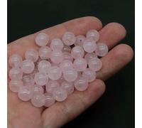 BTYQKZVPM Perles de rocaille Perles artificielles Teintes, Perles Rondes en Pierre volcanique Naturelle Multicolores de 4 à 10 mm for la création Bijoux DIY(Rose Quartz,8mm-45-46pcs)
