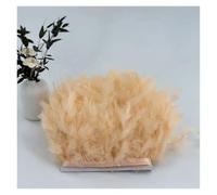 BTYQKZVPM plumes pour sapin de Noël, Frange de plumes dinde multicolore 5m-10m for coudre une robe mariée, décor fête(Champagne,5 M)