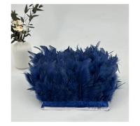 BTYQKZVPM plumes pour sapin de Noël, Frange de plumes dinde multicolore 5m-10m for coudre une robe mariée, décor fête(Navy,5 M)