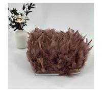 BTYQKZVPM plumes pour sapin de Noël, Frange de plumes dinde multicolore 5m-10m for coudre une robe mariée, décor fête(Coffee,5 M)