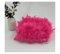 BTYQKZVPM plumes pour sapin de Noël, Frange de plumes dinde multicolore 5m-10m for coudre une robe mariée, décor fête(Light Rose Red,5 M)