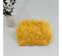 BTYQKZVPM plumes pour sapin de Noël, Frange de plumes dinde multicolore 5m-10m for coudre une robe mariée, décor fête(Gold,5 M)