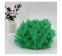 BTYQKZVPM plumes pour sapin de Noël, Frange de plumes dinde multicolore 5m-10m for coudre une robe mariée, décor fête(Grass Gn8,5 M)