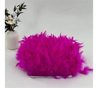 BTYQKZVPM plumes pour sapin de Noël, Frange de plumes dinde multicolore 5m-10m for coudre une robe mariée, décor fête(Rose Red,5 M)