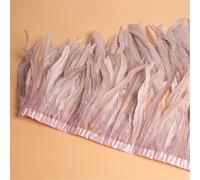 BTYQKZVPM plumes pour sapin de Noël, Ruban de garniture en plumes coq, multicolores 25 à 30cm, longueur 1M(Bean Pinrk)