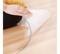 BTYQKZVPM Protecteur de Table en Vinyle Transparent, Tapis de Chaise de Bureau rectangulaire Transparent for sols durs, Plusieurs Tailles(160x230cm/63x90.6in)